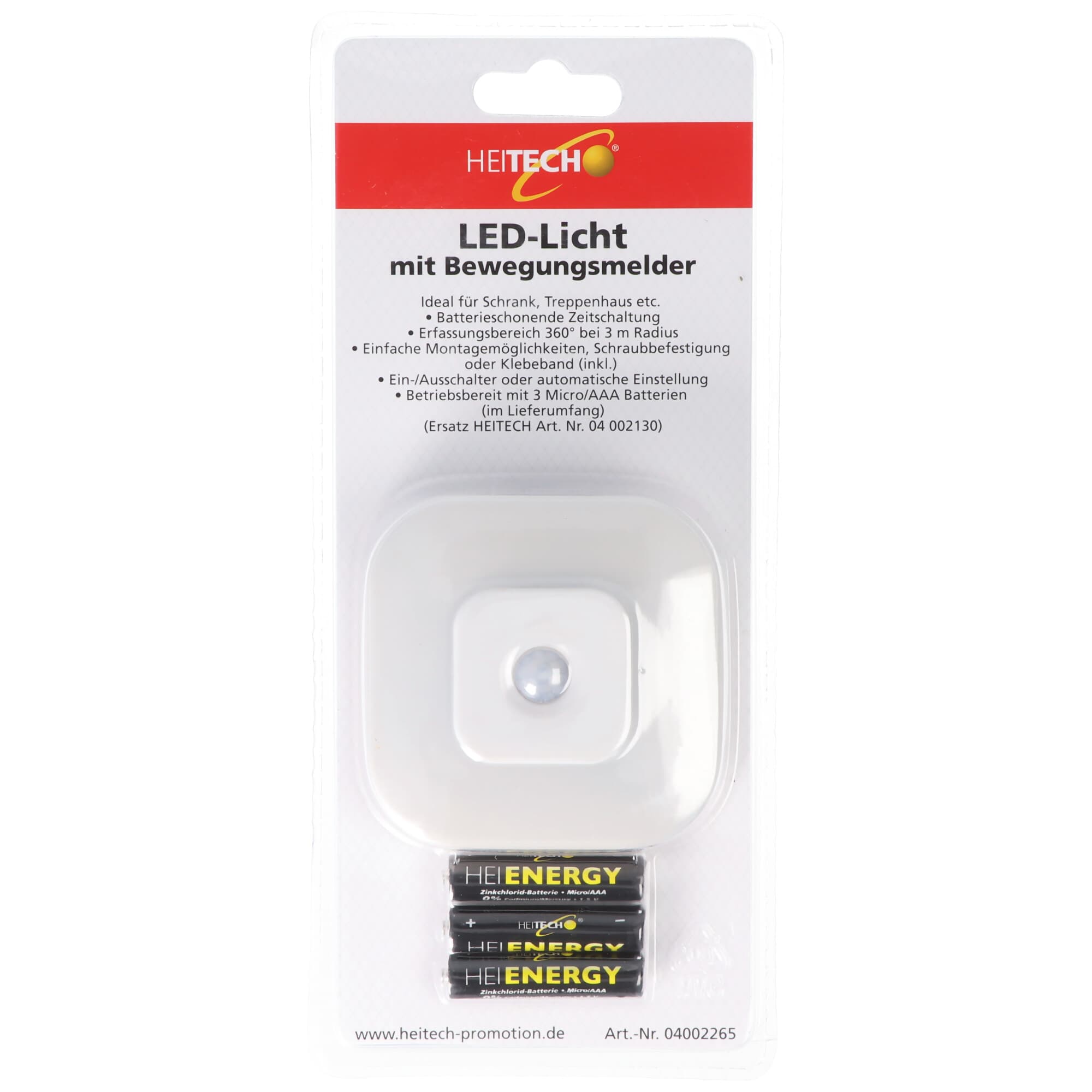 Luminaire LED avec détecteur de mouvement, zone de détection à 360°, idéal pour placards, cages d'escalier, sous-sols, débarras