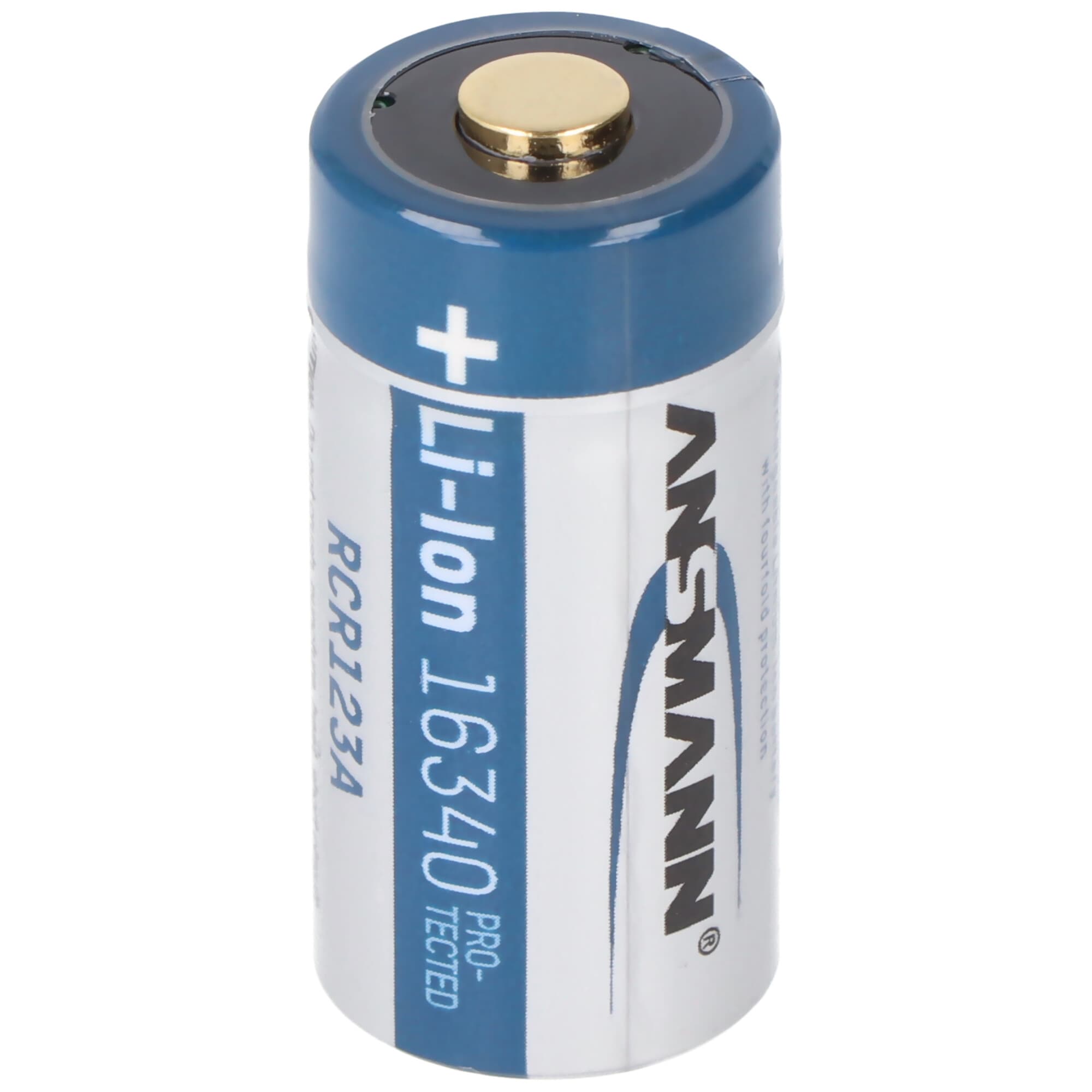Ansmann LiIon 16340 3.6V 850mAh avec circuit de protection et entrée micro USB