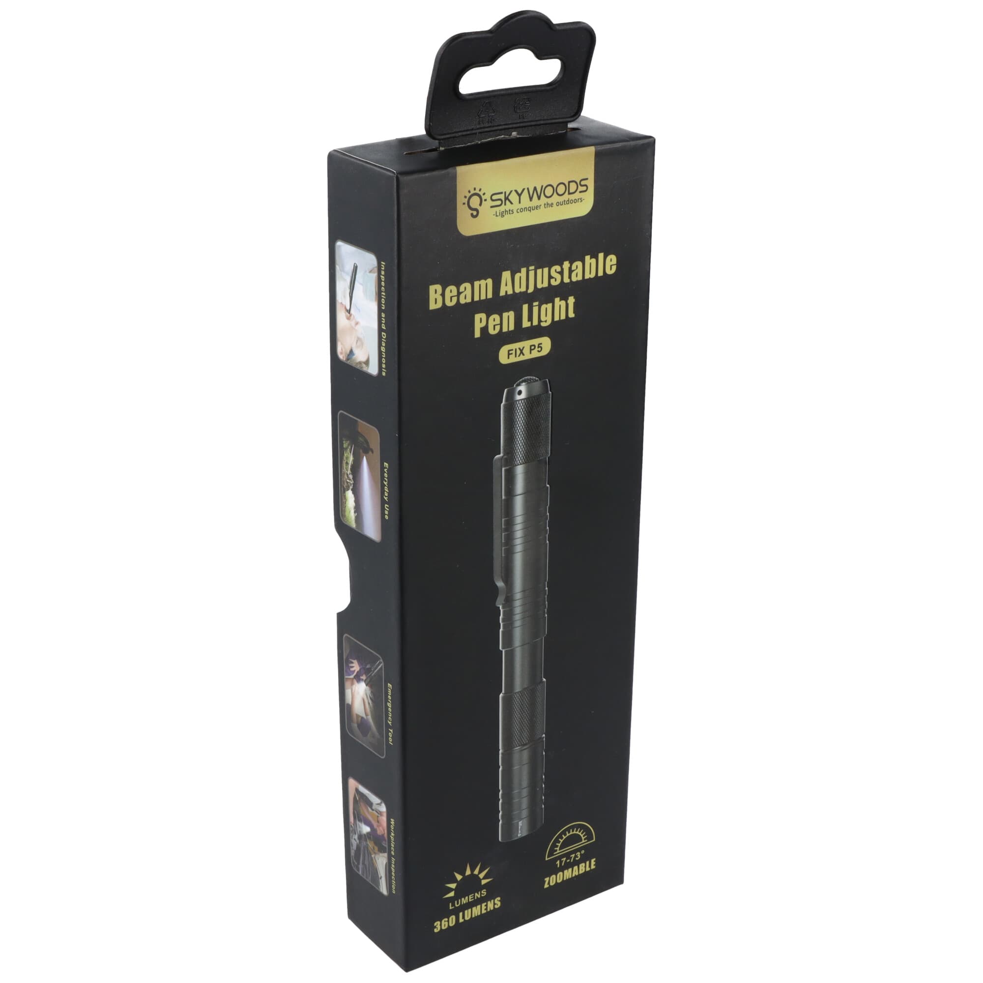 Lampe stylo Skywoods FIX P5 – 360 lumens, focalisable, USB-C