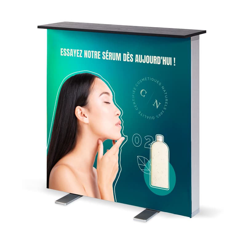 Comptoir Publicitaire Rétro-éclairé 104x104.5x42 cm - Easyflyer