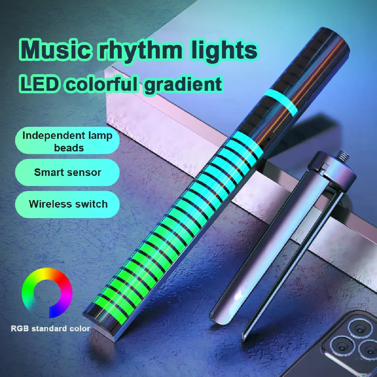 Lumière LED RGB audio - Multicolore