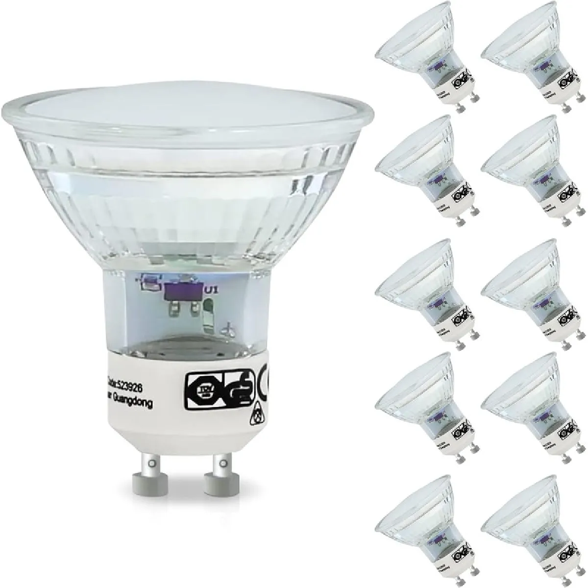 Zmh Ampoules LED GU10, lot de 10