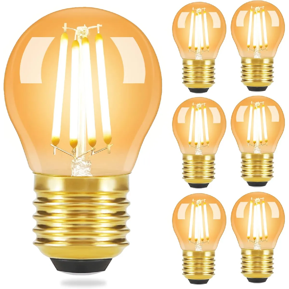 Zmh ampoules LED vintage E27 G45 - Lot de 6
