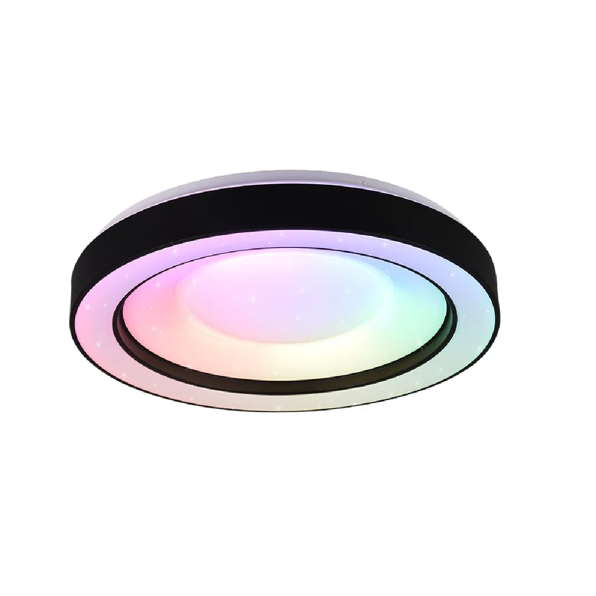 Lumiere plafonnier LED RGBW rond – Noir
