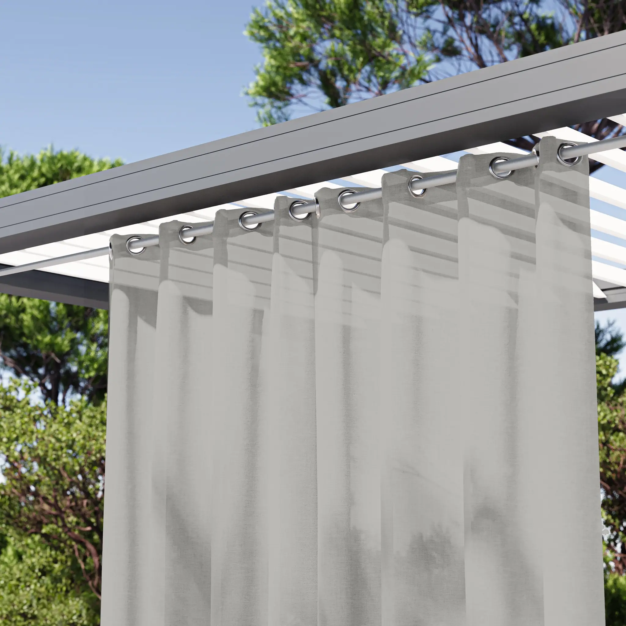 Rideau tamisant pour balcon